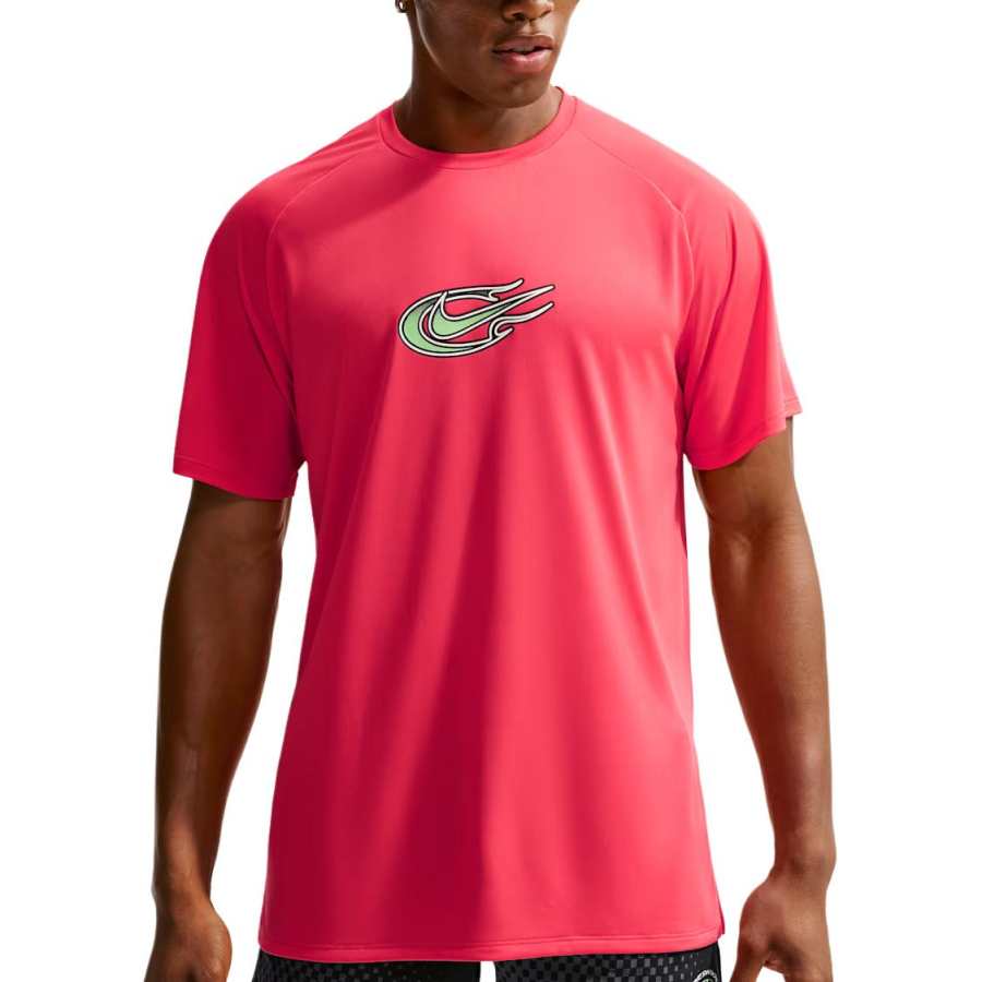 Nike Nike Dri FIT ADV Running T Shirts Men's Fusion Red Crew Neck Moderate