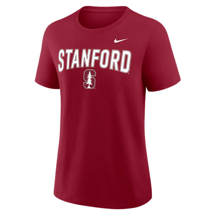 Nike Nike T Shirts Women's Dark Red Crew Neck Moderate