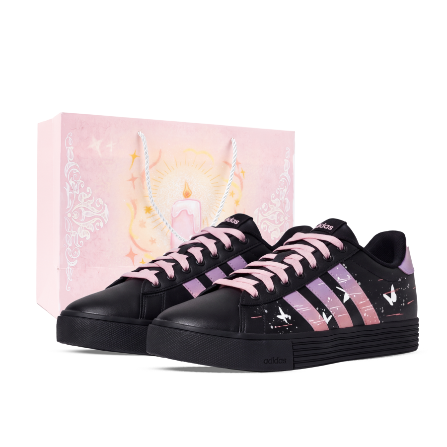 Adidas Adidas Daily 4.0 Skateboard Shoes Unisex Low Top Black/Pink