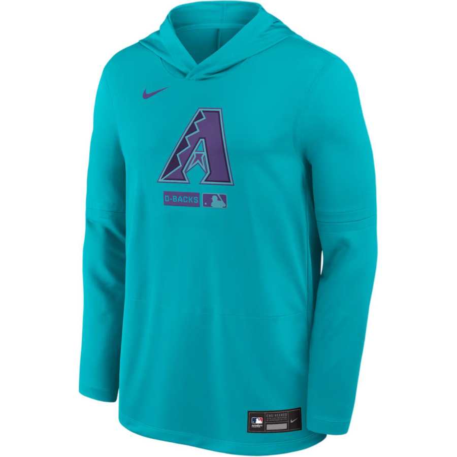 Nike Nike Arizona Quick Dry Clothing Men's Aqua Blue Hooded Non Detachable Thin