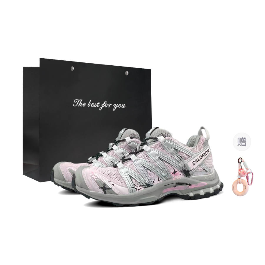SALOMON XA PRO 3D Running Shoes Unisex Low Top Pink