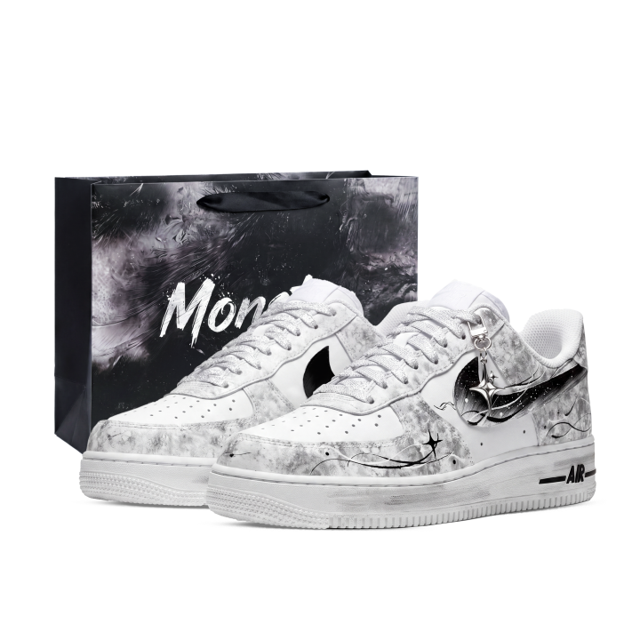 Nike Nike Air Force 1 Skateboard Shoes Unisex Low Top Black/White/Gray