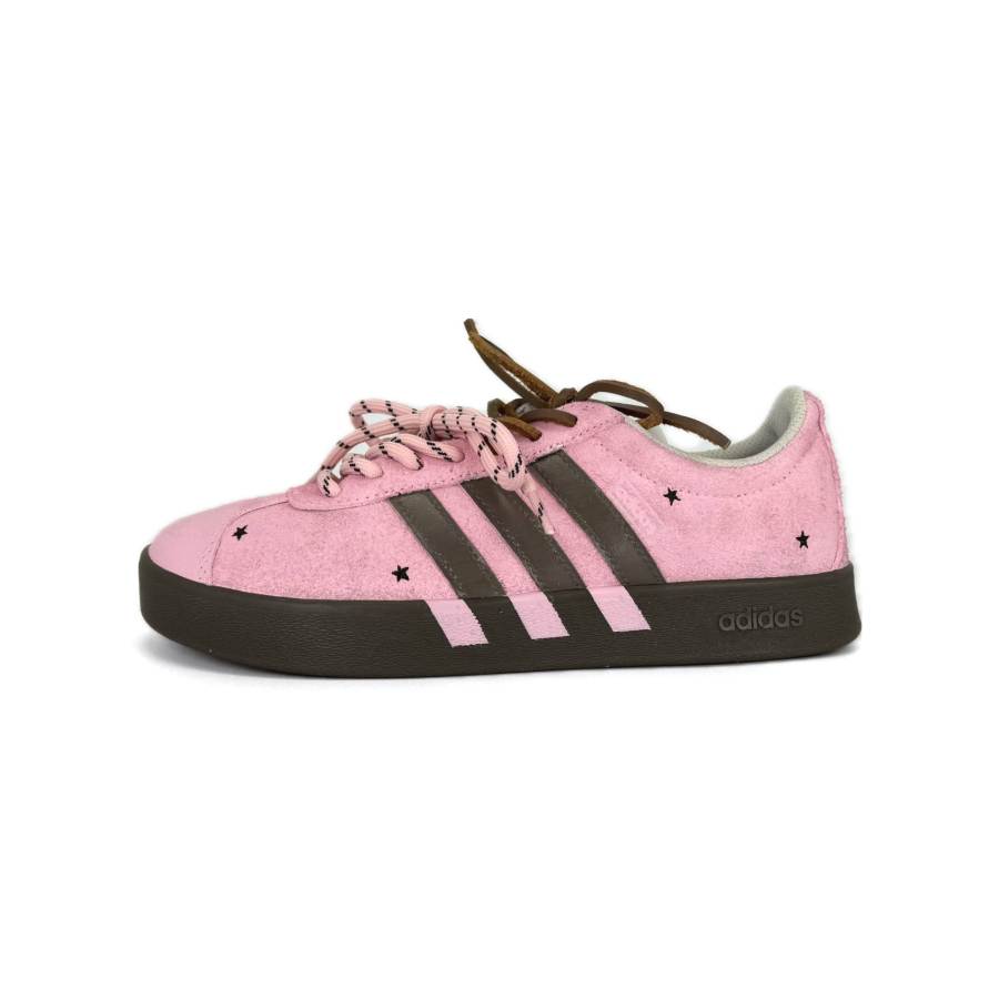 Adidas Adidas VL COURT 2.0 Skateboard Shoes Unisex Low Top Pink/Brown