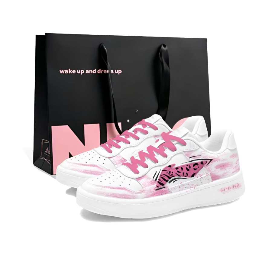Li-Ning Li Ning Floating Boat Skateboard Shoes Unisex Low Top White Black Pink Color Block