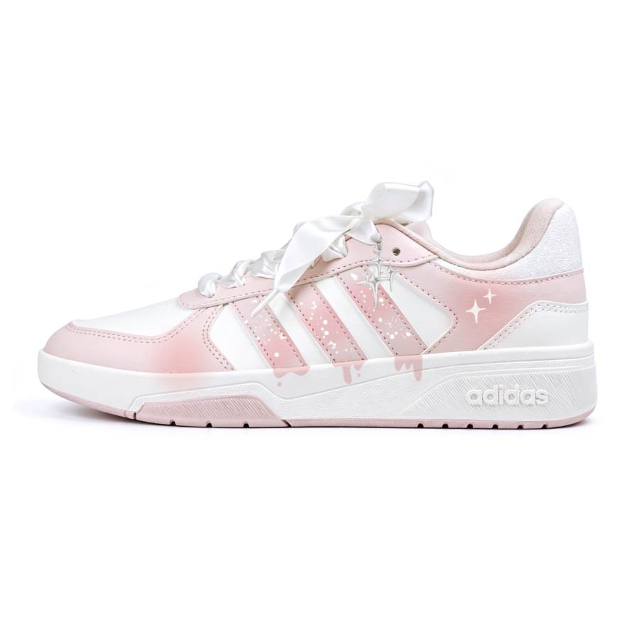 Adidas Adidas COURTBEAT Skateboard Shoes Women's Low Top White/Pink
