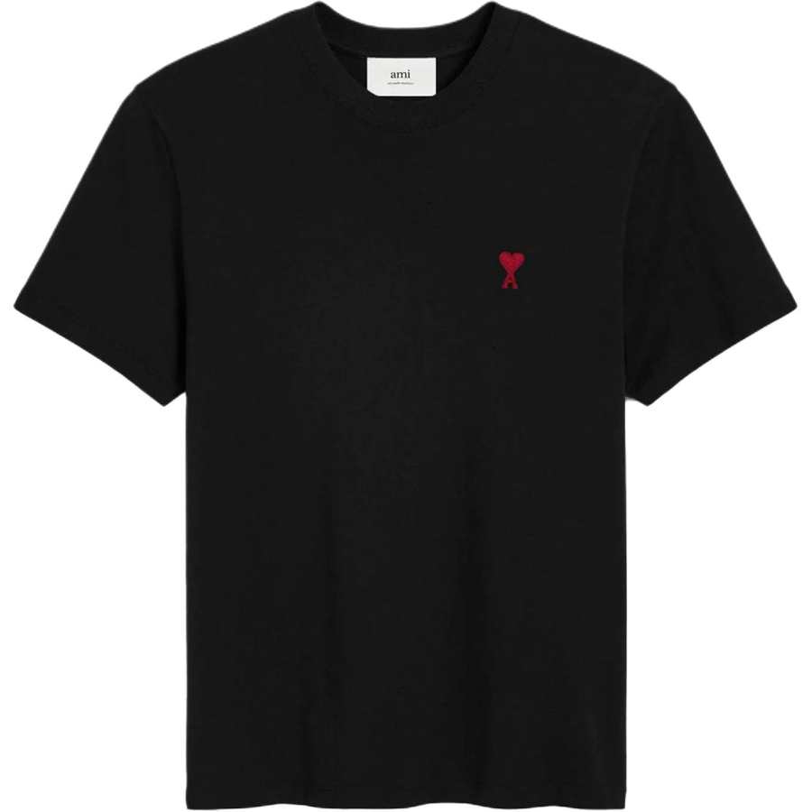 AMIPARIS T Shirts Men's Black Crew Neck