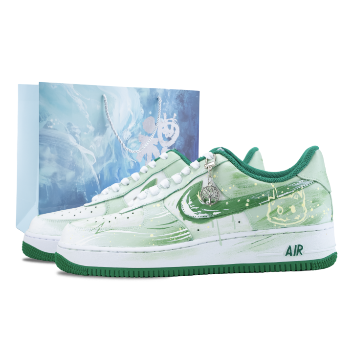 Nike Nike Air Force 1 Skateboard Shoes Men's Low Top White/Green