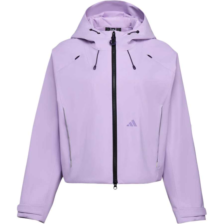 Adidas Adidas Windbreaker Jackets Women's Powder Plum Purple Hooded Non Detachable Moderate