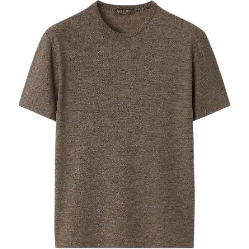 Loro Piana Sweaters Men's Toucan Brown Crew Neck Moderate Straight Fit