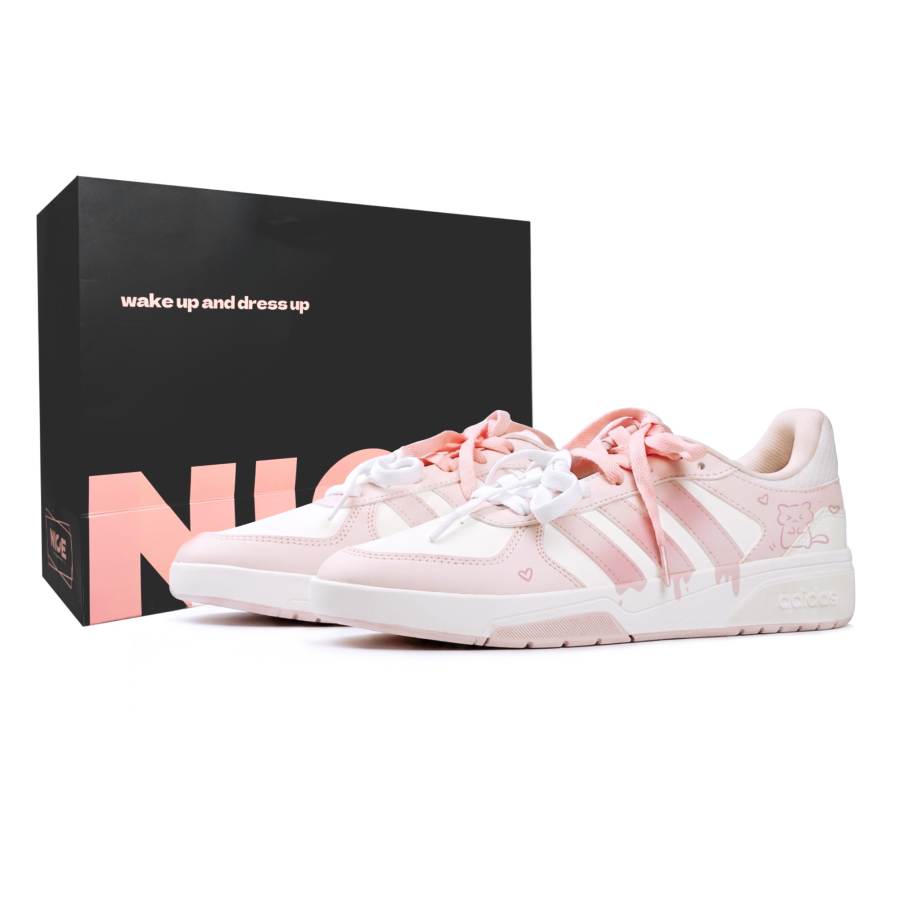 Adidas Adidas COURTBEAT Skateboard Shoes Women's Low Top White/Pink