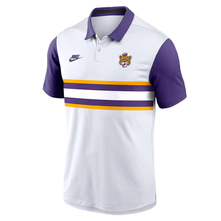 Nike Nike Polo Shirts Men's White/Purple Polo Collar Moderate