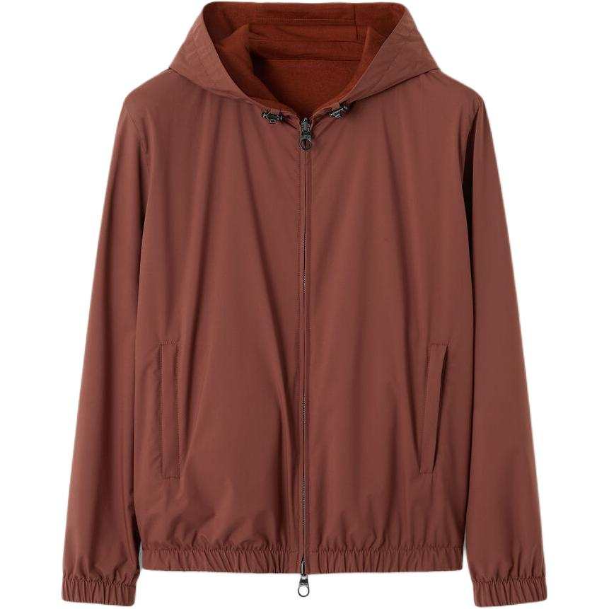 Loro Piana Jackets Men's Drum Color Hooded Non Detachable Moderate