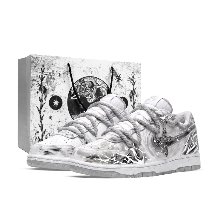 Nike Nike Big Skateboard Shoes Unisex Low Top White/Black/Gray