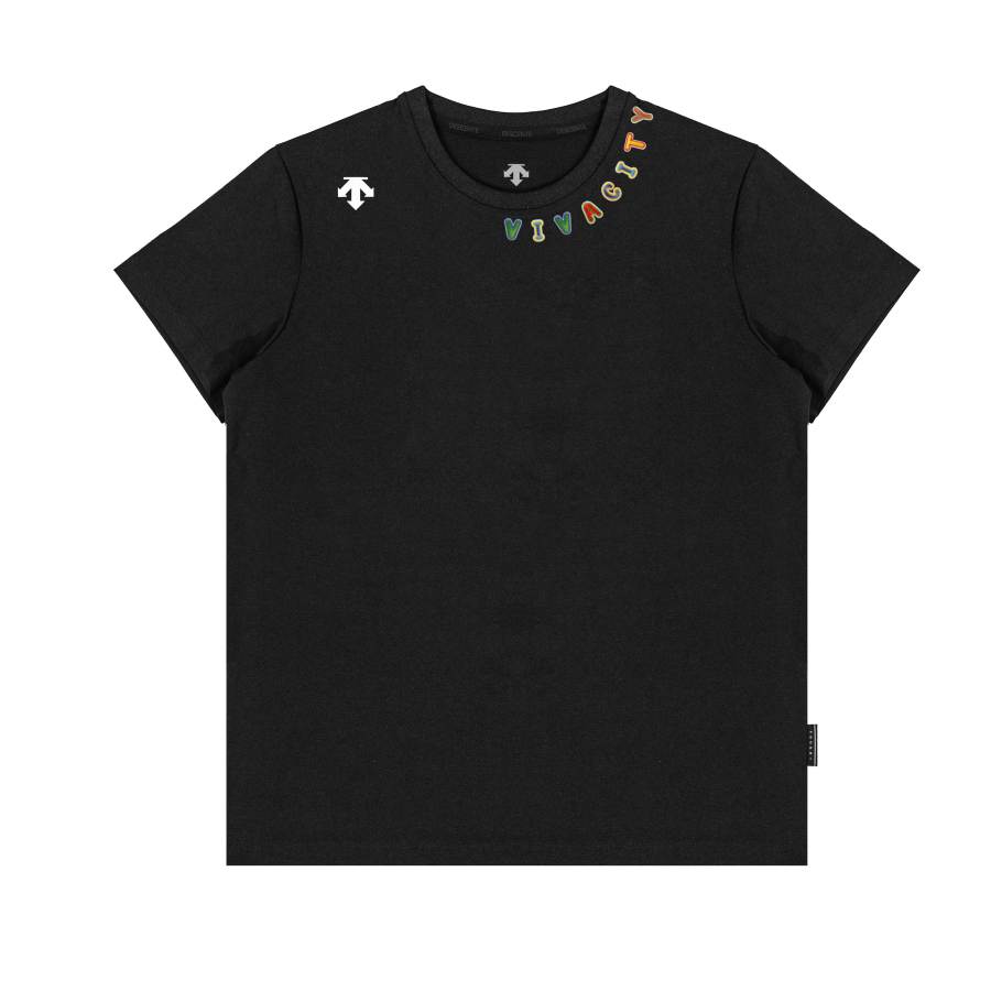 DESCENTE T Shirts Unisex Black/BLKO Crew Neck Moderate Other