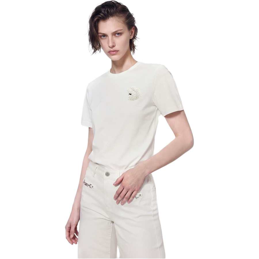 KARL LAGERFELD / Karl Lagerfeld Jeans Women's White Moderate Flared Pants