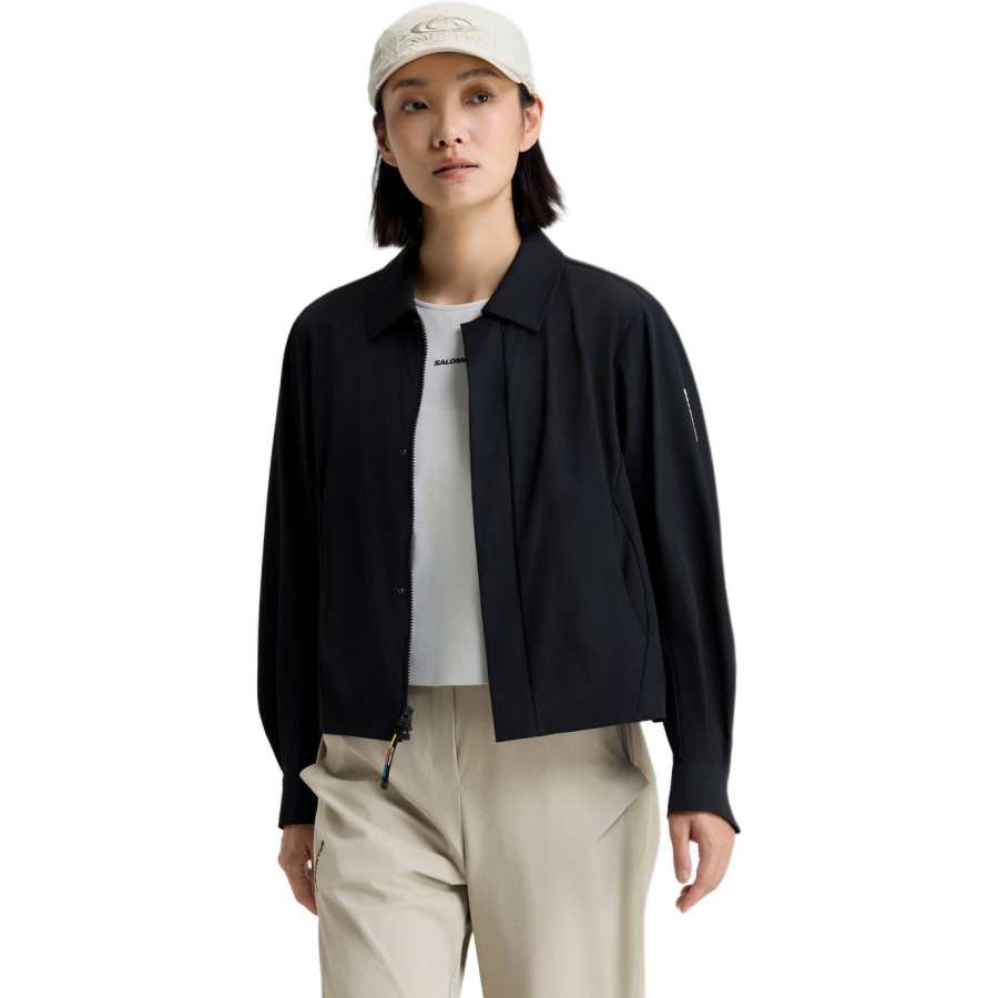 SALOMON Jackets Women's Pitch Black Lapel Moderate