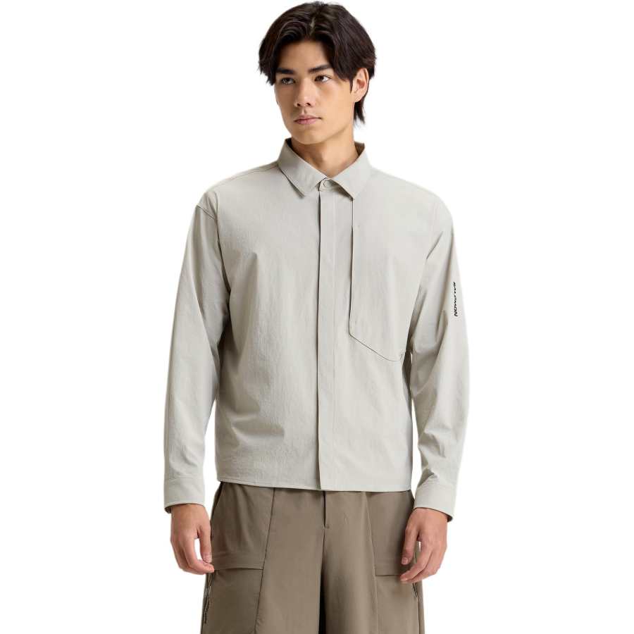 SALOMON Shirts Men's Willow Cotton Gray Moderate