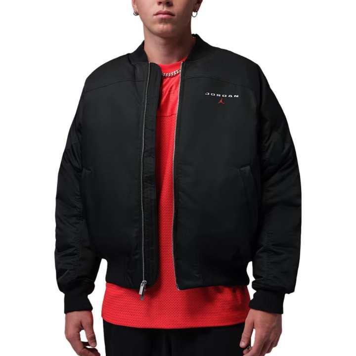Jordan Jordan Flight Essentials Down Jackets Men's Black/Dark Smoke Gray/White Baseball Collar Moderate