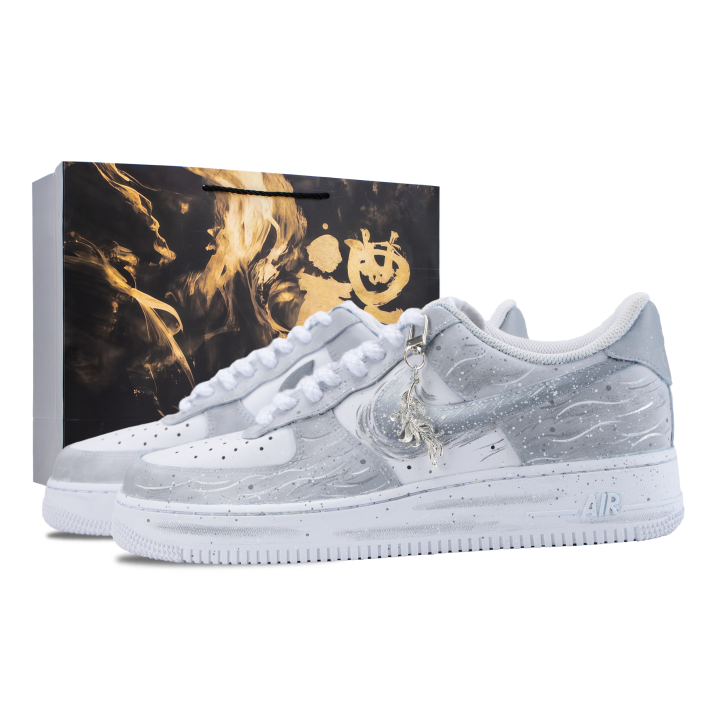 Nike Nike Air Force 1 Skateboard Shoes Unisex Low Top Gray/White