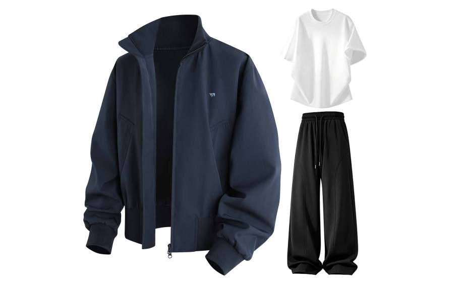 WARRIOR Casual Sportswear Unisex Stand Collar Moderate