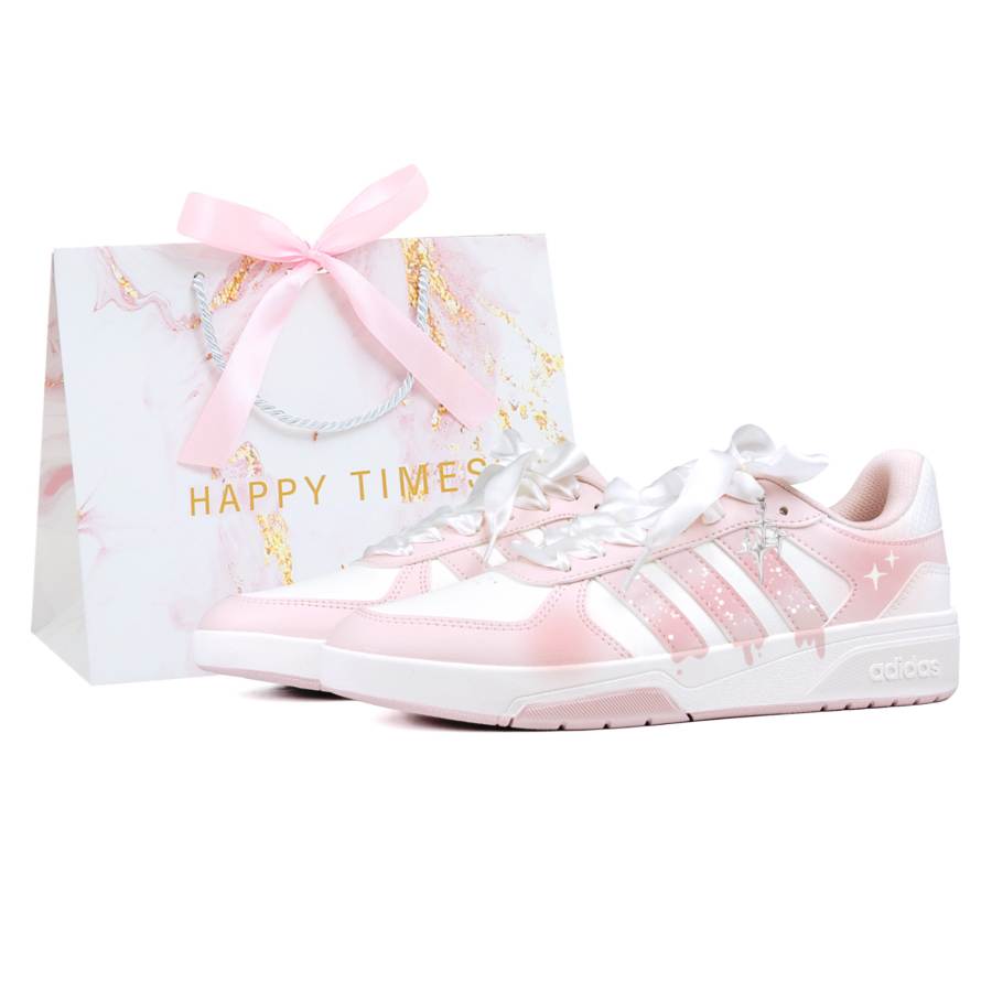Adidas Adidas COURTBEAT Skateboard Shoes Women's Low Top White/Pink