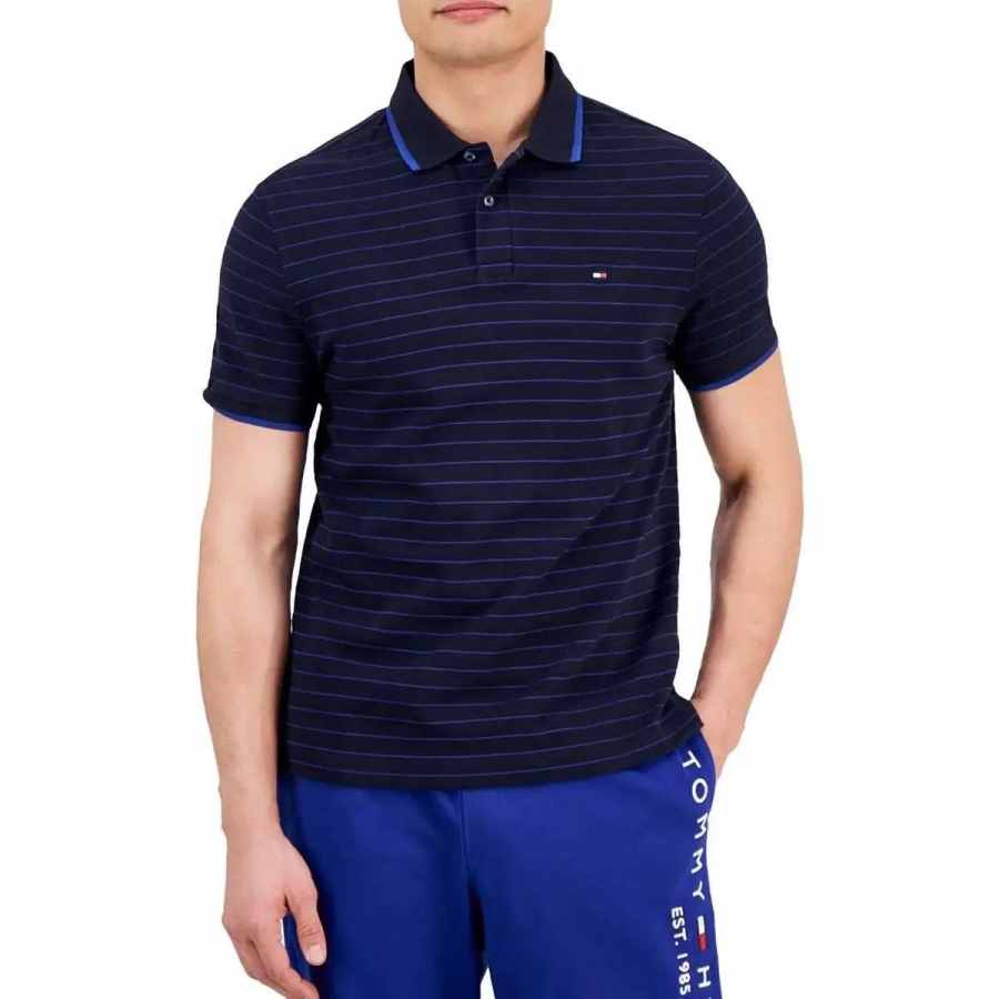 Tommy Hilfiger Polo Shirts Men's Desert Sky/Wedge Blue Moderate