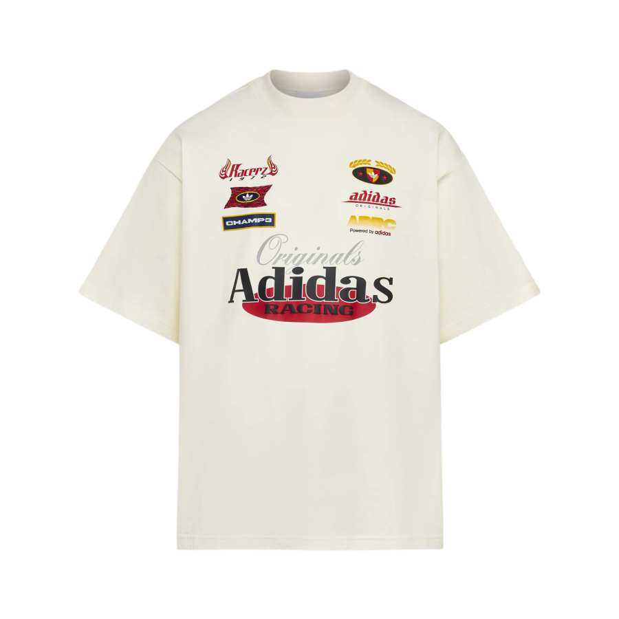 Adidas Originals T Shirts Men's Jade White Crew Neck Moderate