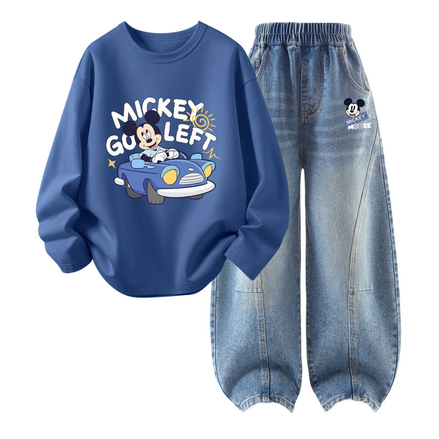 Disney Kids Casual Sportswear Crew Neck Thin Stretch Breathable