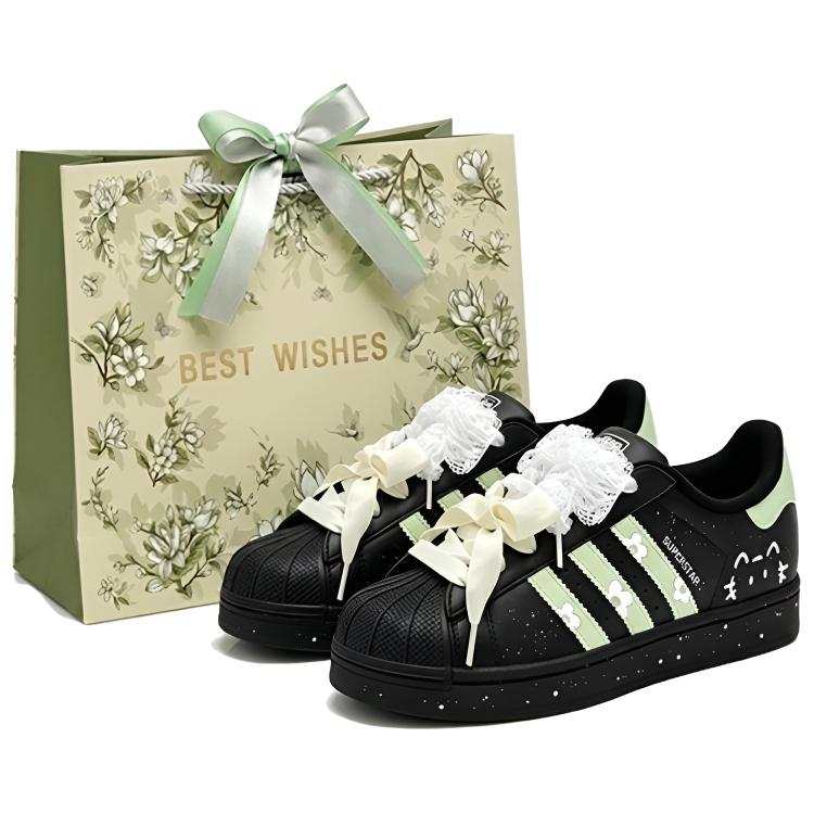 Adidas Originals Superstar 2 Skateboard Shoes Women's Low Top Green