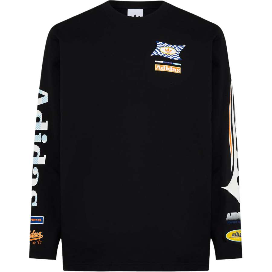 Adidas Originals T Shirts Men's Black Crew Neck Moderate