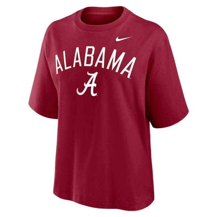 Nike Nike T Shirts Women's Dark Red Crew Neck Moderate