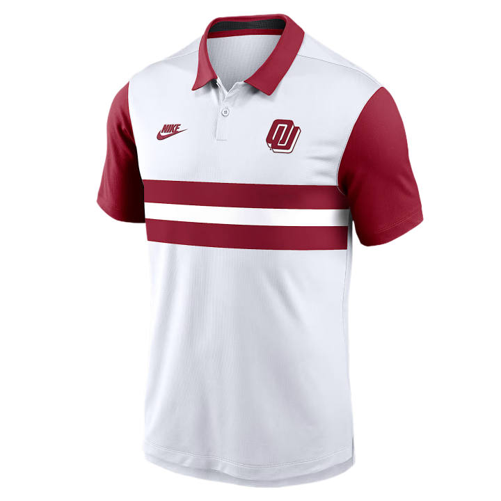 Nike Nike Polo Shirts Men's White/Dark Red Polo Collar Moderate
