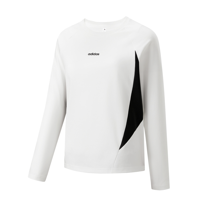 Adidas Adidas T Shirts Women's White/Black Crew Neck Moderate