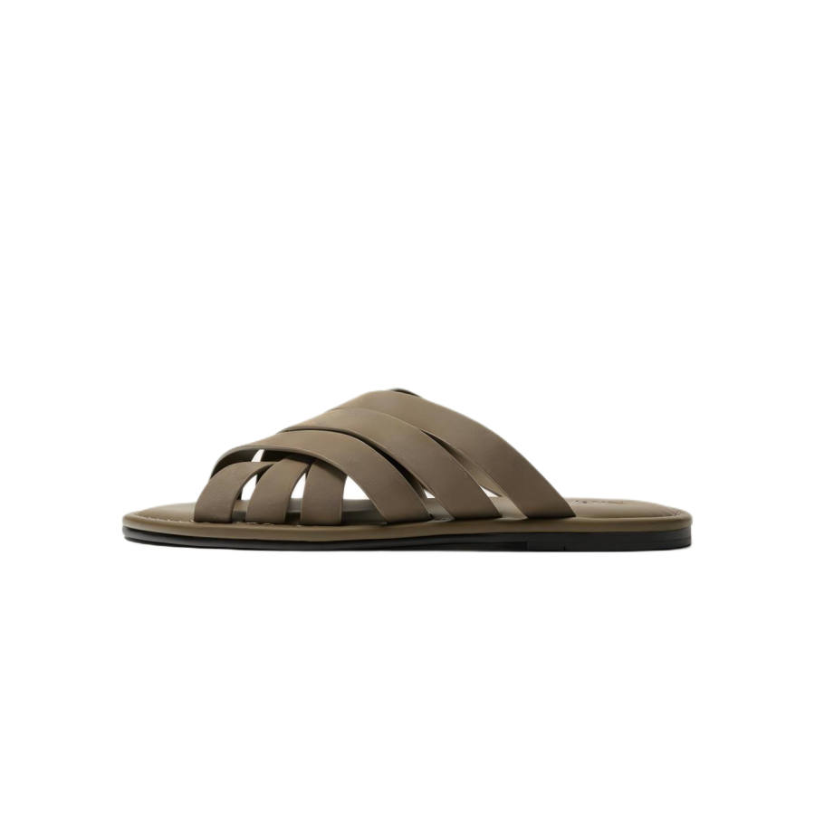ZARA Slide Slippers Men's Taupe