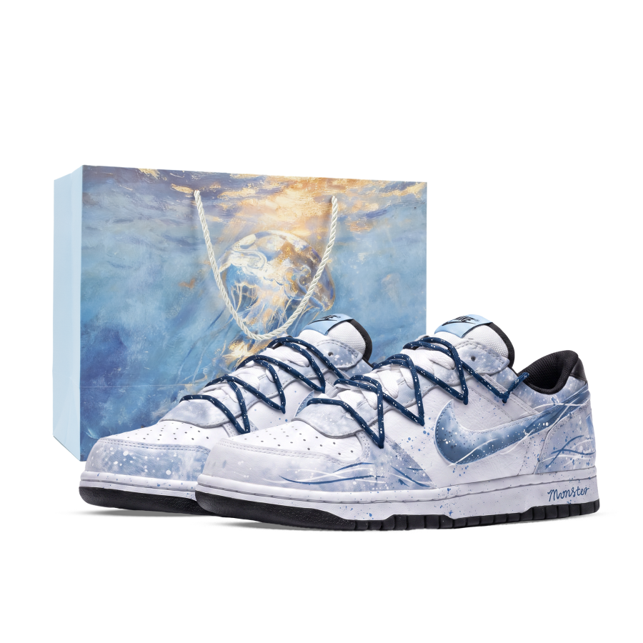 Nike Nike Big Skateboard Shoes Unisex Low Top White/Black/Gray/Blue
