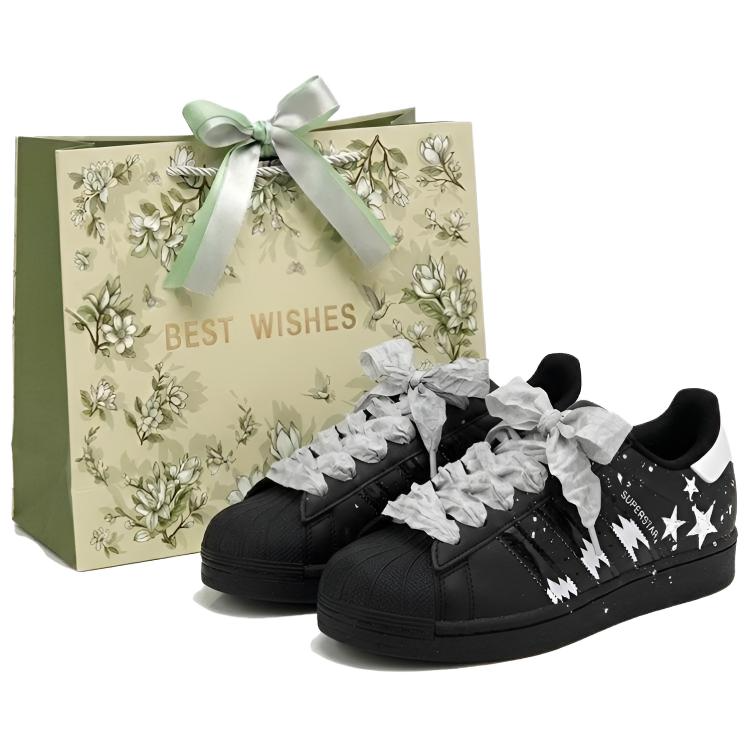 Adidas Originals Superstar 2 Skateboard Shoes Women's Low Top Black White