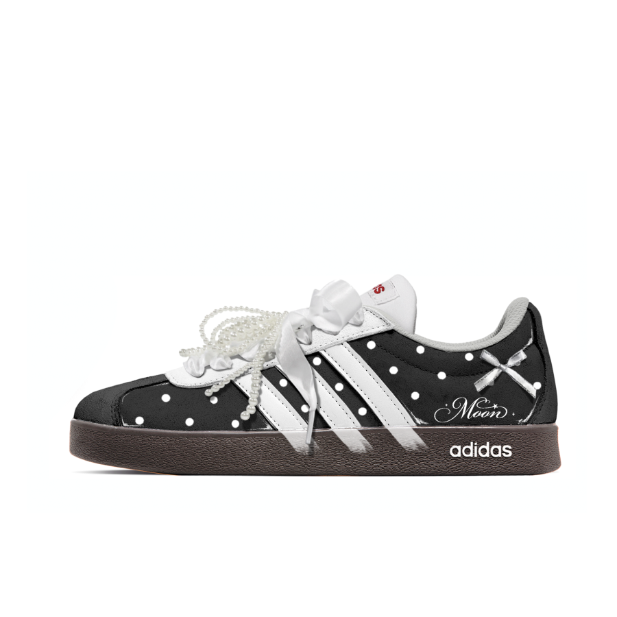 Adidas Neo VL Court Lifestyle German Army Trainers Unisex Low Top Black Silver