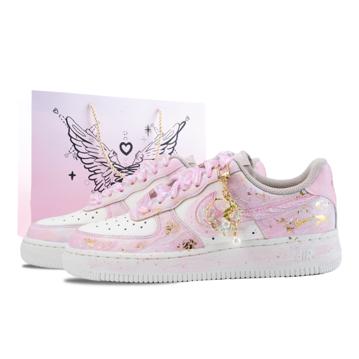 Nike Nike Air Force 1 Skateboard Shoes Women's Low Top Pink/White