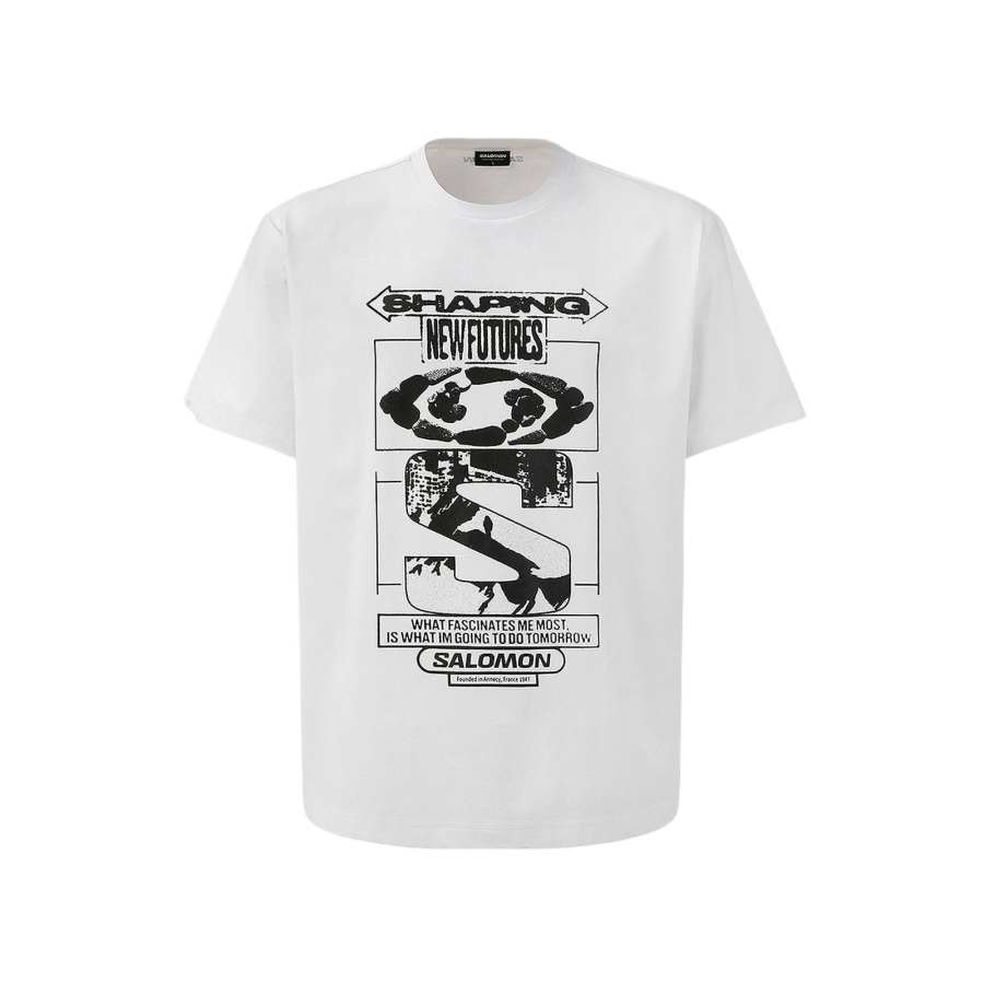 SALOMON T Shirts Men's White Crew Neck Moderate