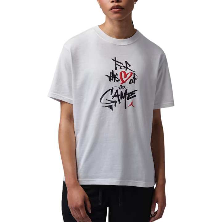 Jordan Jordan Sport Quick Dry T Shirts Women's White/Race Red Crew Neck Moderate
