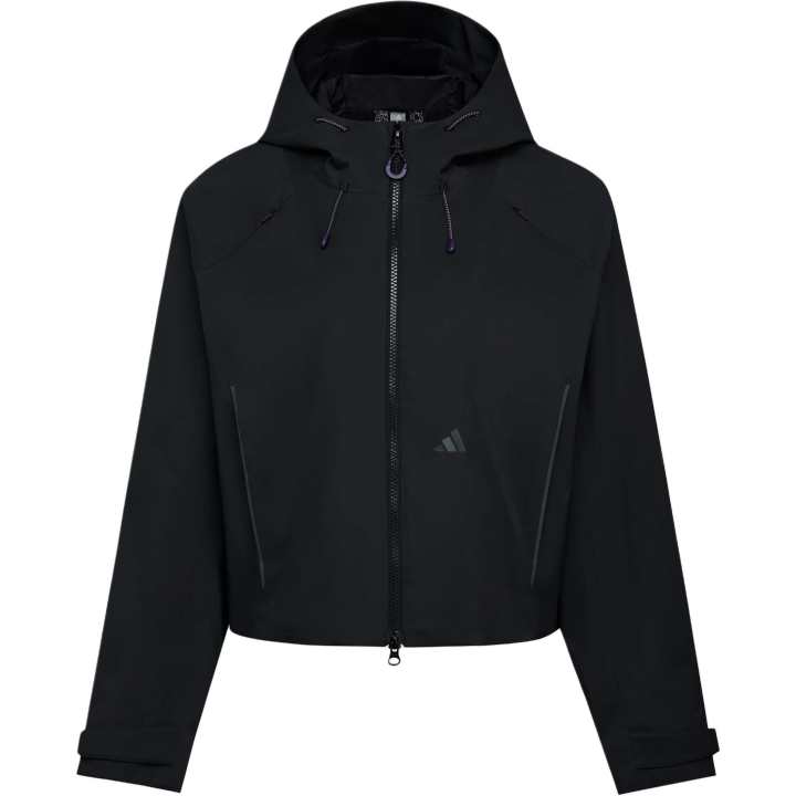 Adidas Adidas Windbreaker Jackets Women's Black Hooded Non Detachable Moderate