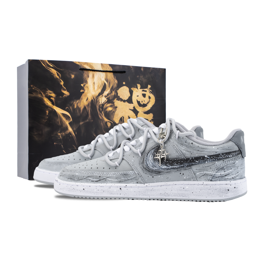 Nike Nike Court Vision 1 Skateboard Shoes Unisex Low Top Black/White