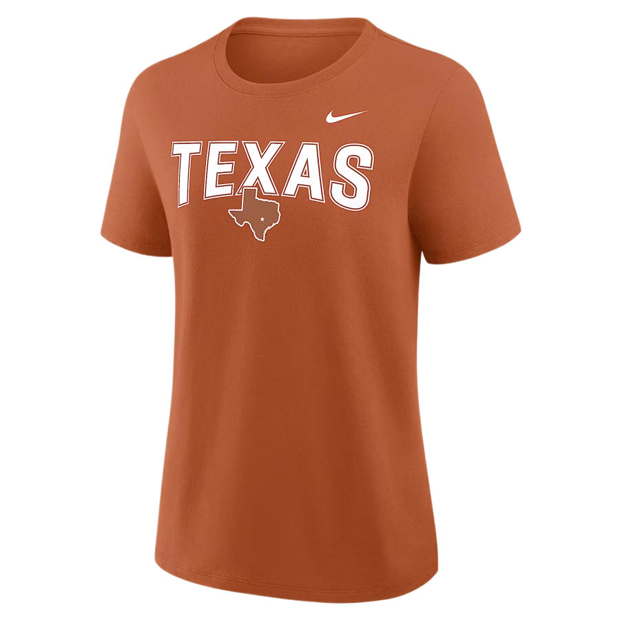 Nike Nike T Shirts Women's Orange Crew Neck Moderate