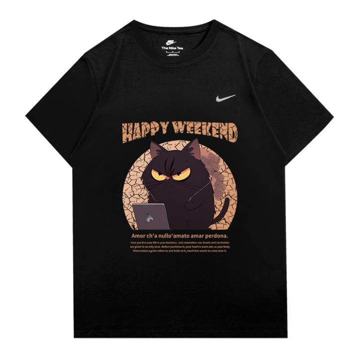 Nike Nike Sportswear T Shirts Unisex Black Crew Neck Moderate
