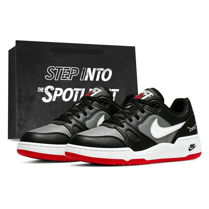 Nike Nike Full Force Skateboard Shoes Men's Low Top Black Gray