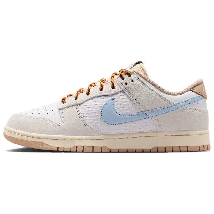 Nike Nike Dunk Skateboard Shoes Men's Low Top Light White Gray Blue