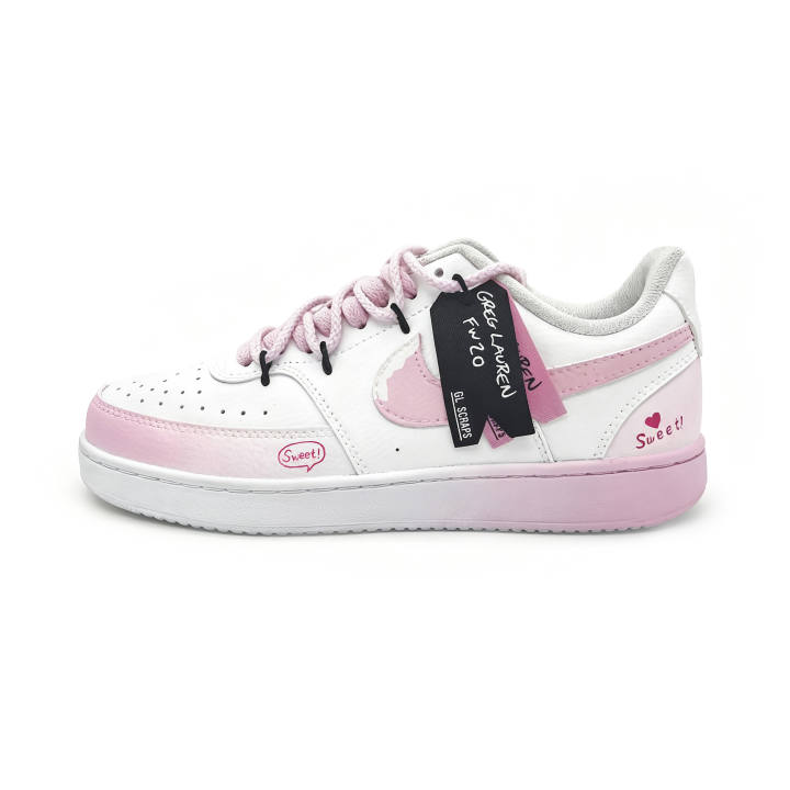 Nike Nike Court Vision 1 Skateboard Shoes Women's Low Top White/Pink