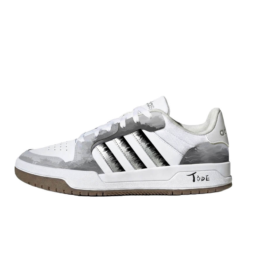 Adidas Adidas ENTRAP Skateboard Shoes Unisex Low Top White Gray Black Brown Ink Wash Colorway