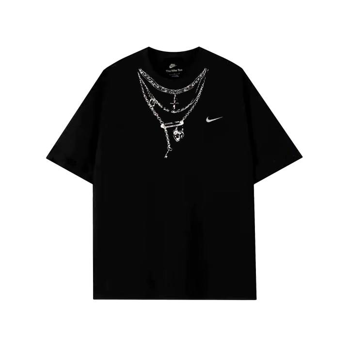 Nike Nike Sportswear T Shirts Unisex Black Crew Neck Thin Straight Fit