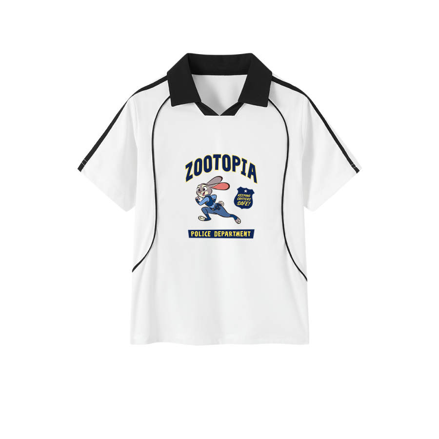 Disney Disney Grade School T Shirts Lapel Thin Stretch
